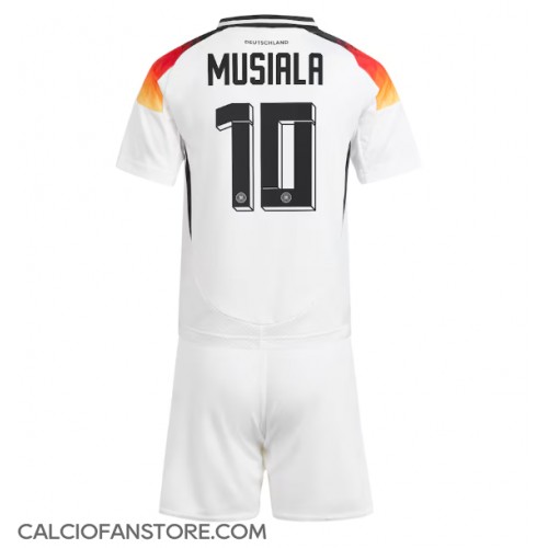 Maglia Calcio Germania Jamal Musiala #10 Prima Divisa Bambino Europei 2024 Manica Corta (+ pantaloncini)